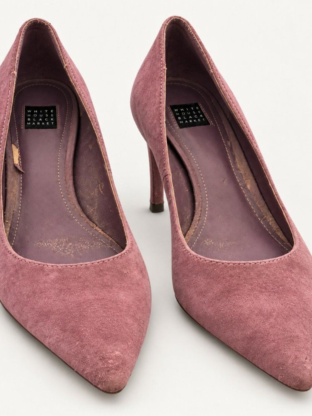 White House Black Market Phoebe Mauve Pointed Toe Pumps 7M